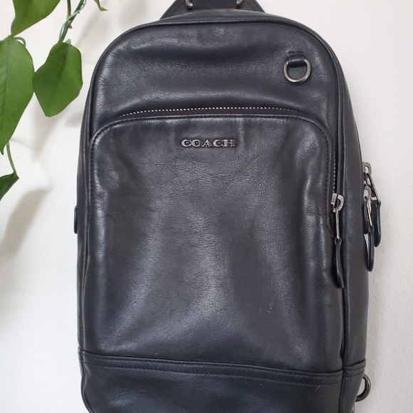 Coach one shoulder Graham backpack C2931 leather - Picture 9 of 10